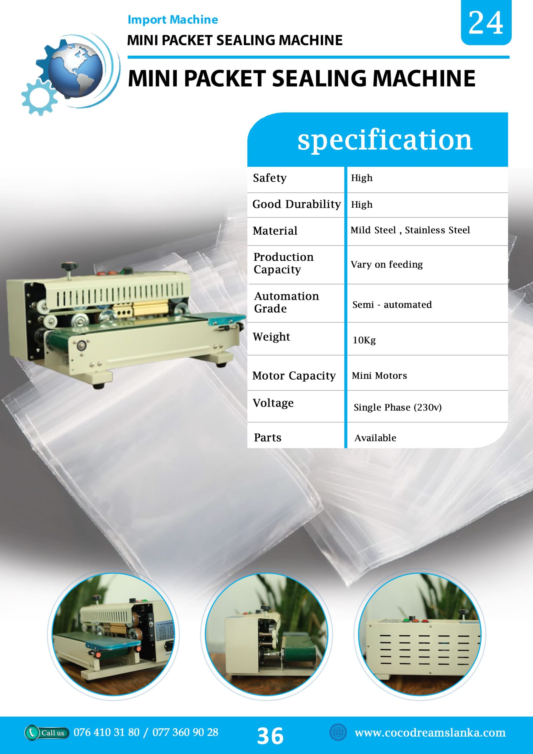 mini packet sealing machine