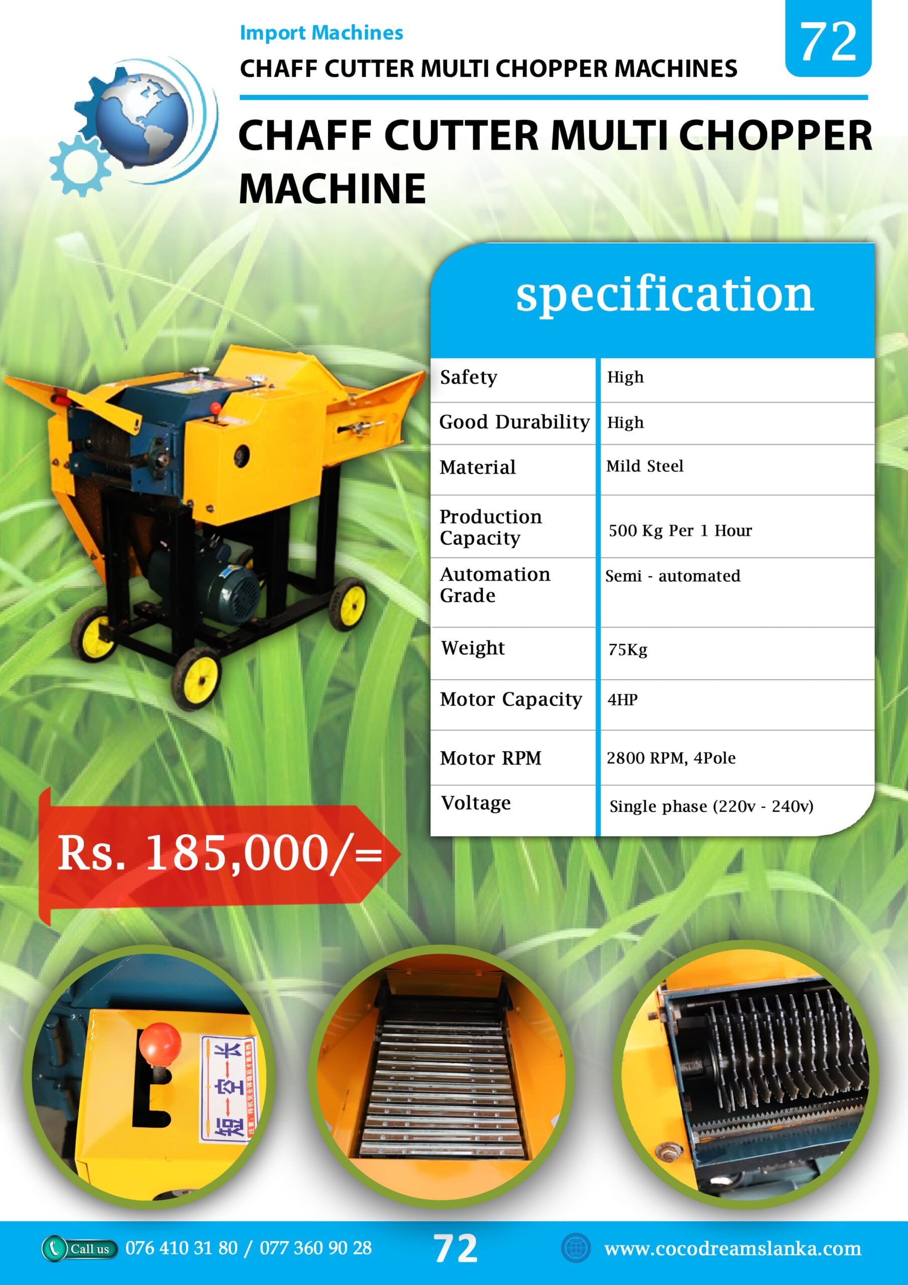 chaff cutter multi chopper machine