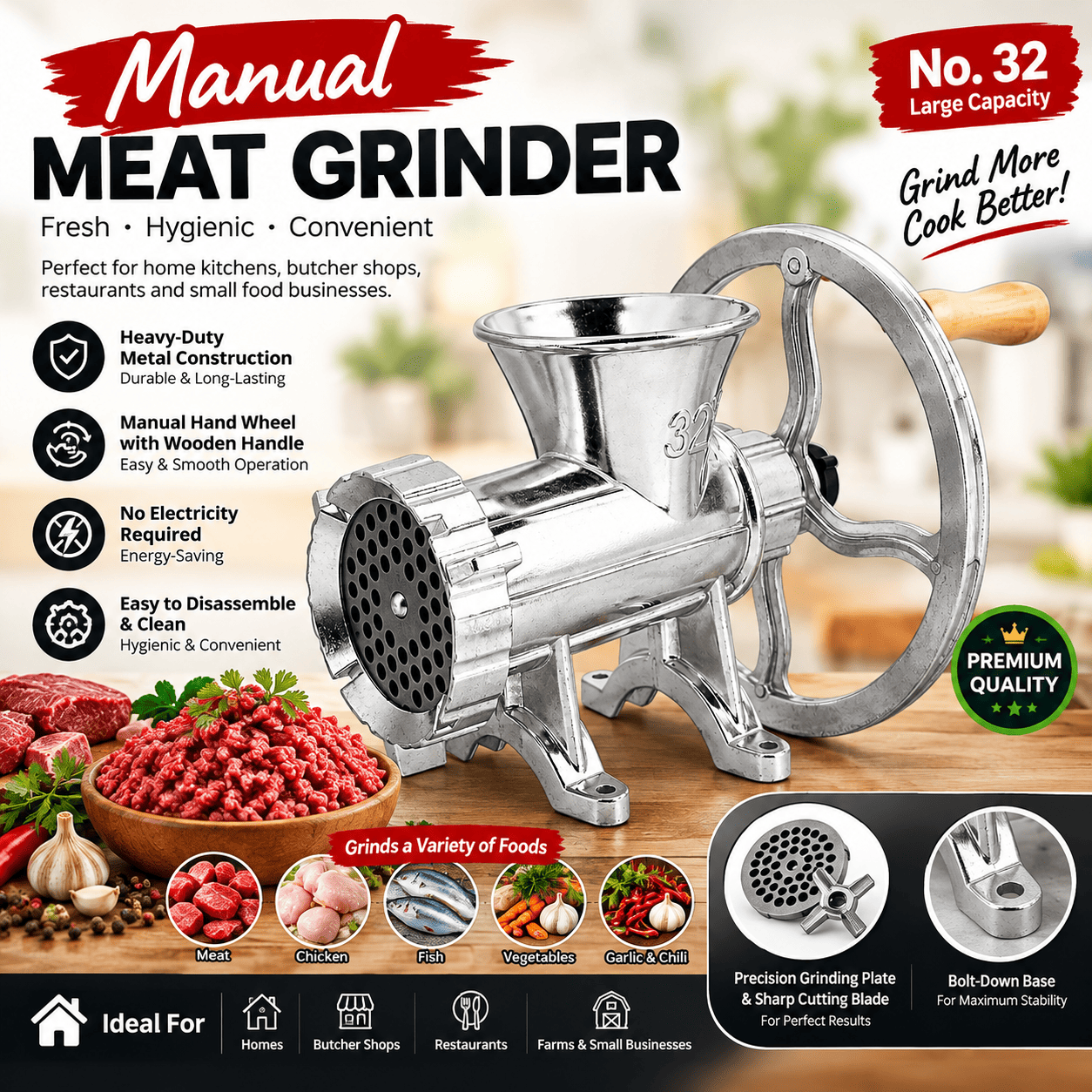 manual meat grinder