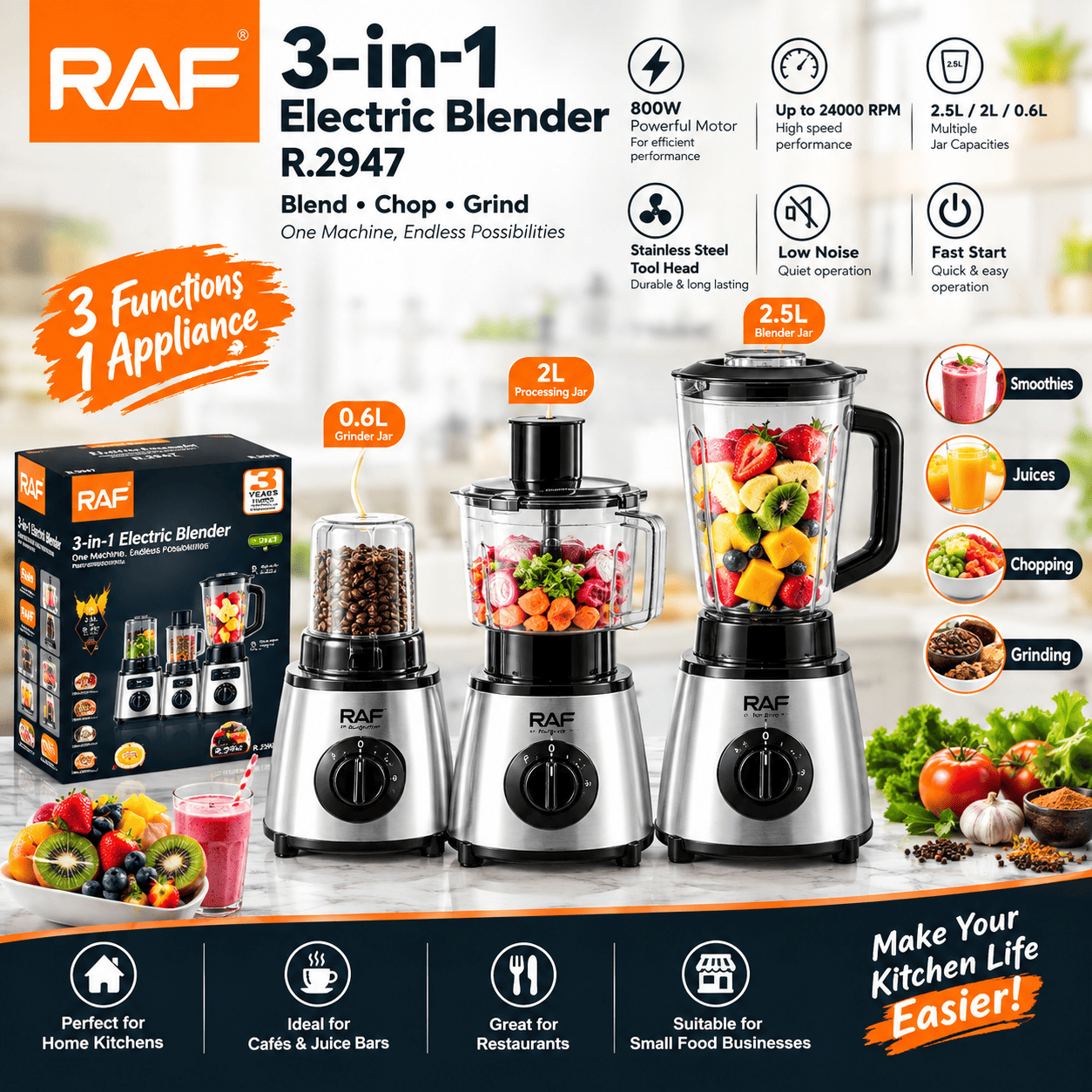 3 in 1 Blender machine R.2947