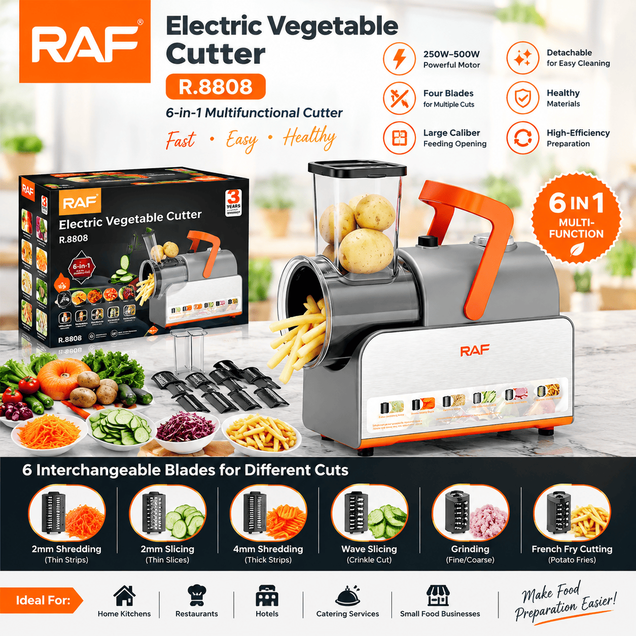 Electric vegetable cutter machine R.8808