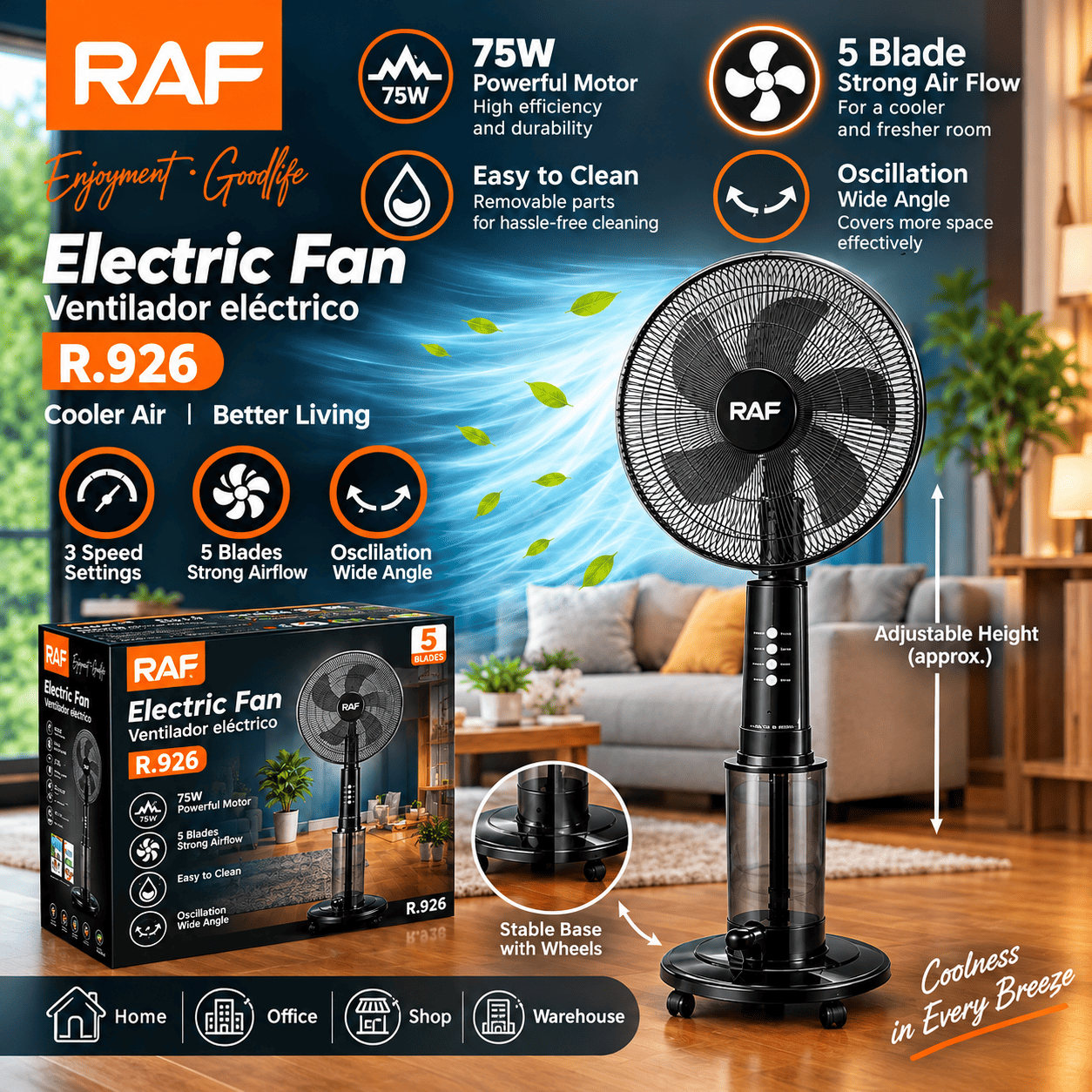 Electric fan/ air cooler R.926